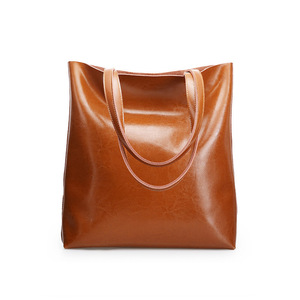 Sac fourre-tout trapézoïdal architectural pour <span class=keywords><strong>femme</strong></span>, avec poignée intégrée sans couture, sac à bandoulière, indispensable pour le travail et les voyages, grand sac en cuir - Product Image 2