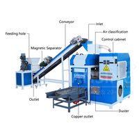 Ligne complète de recyclage de câbles tout-en-un LX-300B Granulateur de cuivre Broyeur LS-180 Système de traitement des déchets de fils