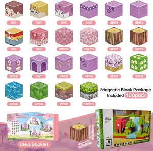 CAYI Mon Monde Blocs <span class=keywords><strong>de</strong></span> Construction 100 Pièces Château <span class=keywords><strong>de</strong></span> Princesse Créatif DIY Cubes <span class=keywords><strong>de</strong></span> Construction 2cm Ensemble <span class=keywords><strong>de</strong></span> Blocs <span class=keywords><strong>de</strong></span> Construction 3D Jouets pour Enfants Cadeau - Product Image 2