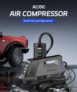 Compresseur d'air numérique 150 PSI à double alimentation (AC/DC) avec lumière LED, manomètre et débit de 25 L/min pour gonflage de pneus et éclairage d'urgence - Product Image 5