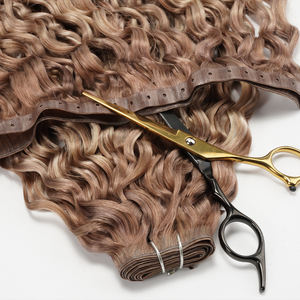 角质层对齐100% 原始头发双拉自然波蝴蝶纬纱高档欧洲注射胶带纬纱柔软 - Product Image 3