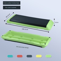 Plateforme de step aérobique personnalisable de 110 cm, hauteur réglable, antidérapante, stable, pour la remise en forme, l'exercice physique, la salle de sport, l'entraînement à domicile