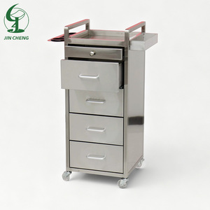 Troli Salon Jincheng, Meja Kerja Barber, Perlengkapan Salon Mewah, Kabinet Alat Salon, Laci Penyimpanan <span class=keywords><strong>Stainless</strong></span> <span class=keywords><strong>Steel</strong></span> - Product Image 4