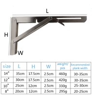 Klapptisch halterung Bank Lowes Dreieck Verstellbarer Edelstahl L-Winkel Wand montage Regal Metall Klapptisch halterungen