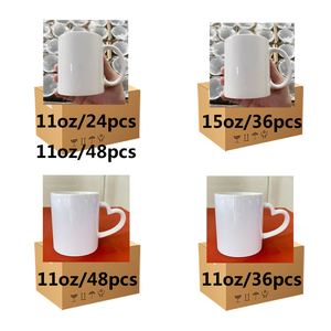 Tasses à café personnalisées blanches en céramique de 11 oz, vierges, avec logo pour impression, en gros, pour sublimation - Product Image 3