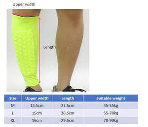 En gros, personnalisable : Protège-tibias de football en nid d'abeille avec sangle de maintien pour la jambe et manchon de compression du mollet - Product Image 4