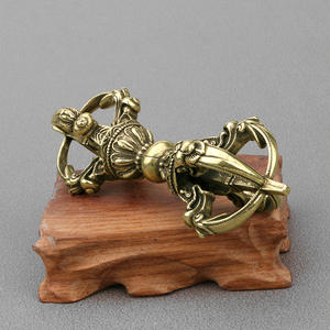 Collezione antica rame <span class=keywords><strong>Tibet</strong></span> buddismo scrittura King Kong Demon Subduing Pestle Statue Collection <span class=keywords><strong>Ornaments</strong></span> - Product Image 3