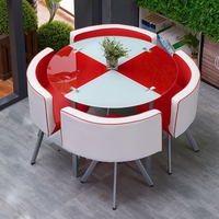 Ensemble 4 de table et chaises de jardin modernes et d'extérieur, table et chaises pour 8 à 6 salles à manger