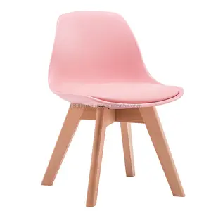 Kids tulip chair with kids table kids chair with soft cushion and solid wood legs