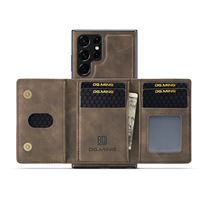 Étui en cuir rétro à rabat pour Samsung S22 S24 Ultra S25 Plus S23 FE Note 20 Portefeuille Couverture magnétique pour Galaxy A14 A54 Coque Hoesje