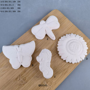 Adornos de Cerámica Esmaltada en Forma de Estrella de Nieve con Animales Blancos, Base Plana para Manualidades, Dolomita para Decoración de Fiestas Navideñas - Product Image 3
