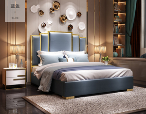 Ventas calientes Camas suaves modernas Muebles de cama de cuero estilo Master Girl con marco de madera Camas japonesas - Product Image 4