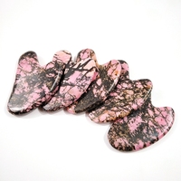 Outil pour le visage Guasha en pierre naturelle, en forme de cœur, en rhodonite, jaspe, Gua Sha, pour le massage du visage, bricolage, vente en gros