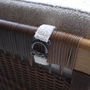 Sofá Individual Moderno para Interiores y Exteriores, Sillón de Ratán con Acabado de Madera y Aluminio, Cojín Impermeable para Sala de Estar y <span class=keywords><strong>Terraza</strong></span>, Venta al Por Mayor - Product Image 6