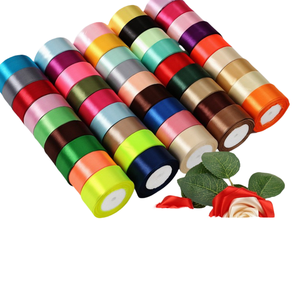 4cm Wide Polyester Satin <strong>Ribbon</strong> Colorful Silk Cake Handmade Rose DIY Flower Bouquet Woven Birthday Packaging - Product Image 2