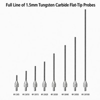 Sonde à pointe plate en carbure de tungstène SD1.5X50mm, filetage M2.5, pièce de rechange pour stylet de mesure d'indicateur de précision pour micromètre