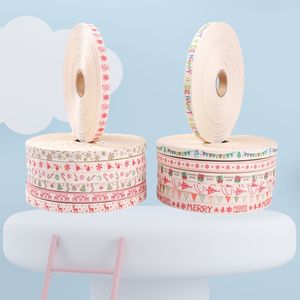 Cinta ecológica de doble cara de algodón 100% de alta calidad Patrón de celebraciones de 15mm de ancho - Product Image 1