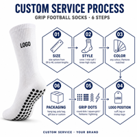 Chaussettes de football en nylon avec logo et points antidérapants, chaussettes antidérapantes pour hommes, entraînement de football, séchage rapide, chaussettes personnalisées sans couture