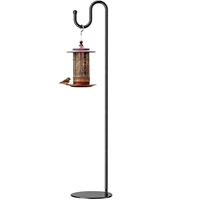 Mangeoire à oiseaux en fer forgé pour extérieur, avec crochet d'alimentation, décoration de jardin, support de mangeoire à oiseaux sur piquet.