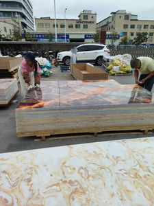 Dalle de pierre artificielle moderne translucide rose, écologique, légère, imperméable, découpable sur mesure pour usage intérieur/extérieur - Product Image 2