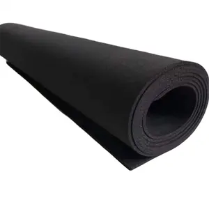 Rolo de folha de espuma de borracha de silicone/EPDM/CR/EVA/PE de 1 ~ 10 mm de espessura preto OEM