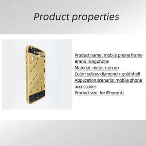 Популярная классика для <span class=keywords><strong>iPhone</strong></span> <span class=keywords><strong>4</strong></span>, роскошная Золотая оправа для телефона с 3-х рядным золотым цирконием, защитный бампер для <span class=keywords><strong>iPhone</strong></span> - Product Image 6