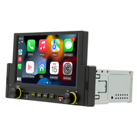 Lecteur MP5 pour voiture 1 DIN 6,2 pouces, CarPlay sans fil, Android Auto, écran tactile HD 1024x600, 3 ports USB, radio FM RDS, Mirror Link, stéréo