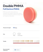 أقراص PMMA مزدوجة الطبقة عالية الجودة لمختبرات الأسنان، كتل CAD/CAM لترميم الأسنان 98 مم 25-40 مم معتمدة من CE
