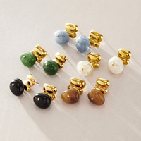 Boucles d'oreilles en résine de luxe Gaovo, design haut de gamme, en acier inoxydable, hypoallergéniques, sans ternissement, bijoux de mode pour femmes, vente transfrontalière