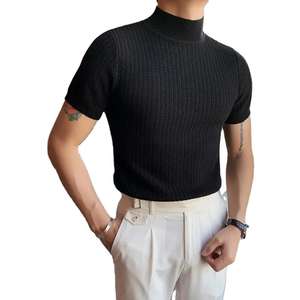 Vente en gros de pulls à coupe ajustée avec <span class=keywords><strong>pull</strong></span> à col roulé à motifs torsadés pour hommes - Product Image 5