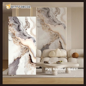 New Design High Glossy Flexible 3mm <strong>PVC</strong> Marble Sheet Alternative - Product Image 4