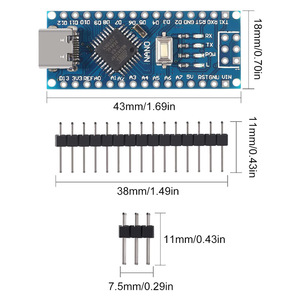 Placa controladora CH340G Nano V3.0 ATmega328 Mini Placa de desarrollo con interfaces Micro USB Nano 3,0 tipo C para <span class=keywords><strong>Arduino</strong></span> - Product Image 3