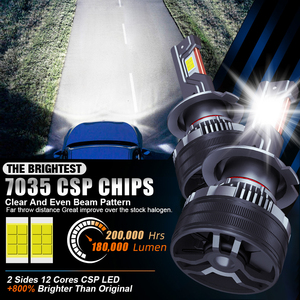 P7Q 200W LED Car <b>Light</b> Bulb 9005 9006 Auto <b>Accessories</b> Triple Copper Pipes H11 H7 H4 Led Headlights - Product Image 6