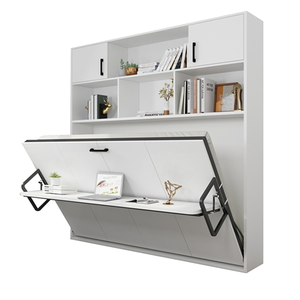 Mobile Salvaspazio Multiuso Personalizzato <span class=keywords><strong>Letto</strong></span> a Scomparsa Nascosto a Parete Girevole Verticale con Pouf Orizzontale Pieghevole <span class=keywords><strong>Su</strong></span> <span class=keywords><strong>Misura</strong></span> <span class=keywords><strong>Letto</strong></span> Murphy - Product Image 1