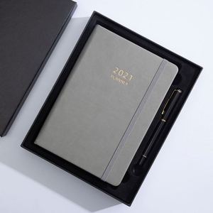 Promotional Business Office Pu Leather Printed A5 <b>Diary</b> <b>Notebook</b> Red/Black/Blue Thermal Binding Customizable Logo Accept - Product Image 1
