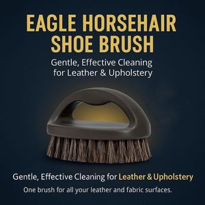 Cepillo de Detalle para Calzado de Cuero con Cerdas Largas de Pelo de Caballo y Cepillo de Limpieza de Silicona Ecológico - Product Image 4