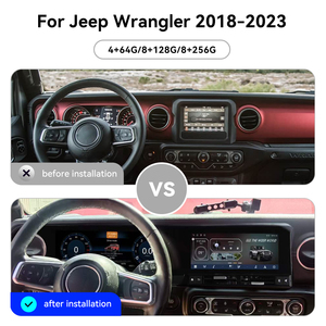 Foforfor Double écran 12,3'' pour autoradio stéréo de tableau de bord Android 15 avec CarPlay et GPS USB OEM pour Jeep Wrangler 2018-2023 - Product Image 2