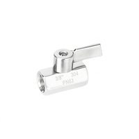 Vanne à boisseau sphérique miniature en acier inoxydable SS304 PN63 3/8" avec filetage mâle-femelle pour conduites d'eau, d'huile et de gaz – Approvisionnement direct usine