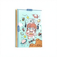 Carnet de couture A5 à motifs de dessins animés mignons, pour la pratique du point de couture, bloc-notes mémo, cadeau pour étudiant, 40 feuilles de papier de qualité supérieure, couverture rigide