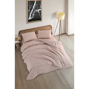 Karden Flower Plain 100% Cotton Double <b>Duvet</b> <b>Cover</b> Set - Product Image 6
