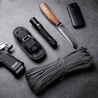 Étui tactique pour lampe torche Molle avec clip ceinture et accessoire de kit de survie – Housse de transport durable en nylon pour la chasse/EDC