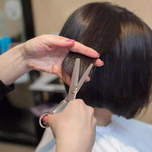 Tijeras de corte de pelo para peluquería profesional, color oro rosa, lista para enviar - Product Image 6