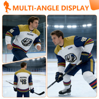 Maillot de hockey Canada brodé, style fan, personnalisable, respirant, séchage rapide, 100% polyester, écologique, vente en gros
