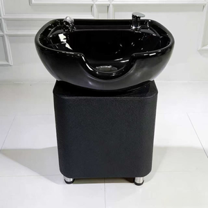 Lavacabezas vertical de cerámica con base de pilar, tipo piscina, para lavado de cabello sentado, de plástico - Product Image 5