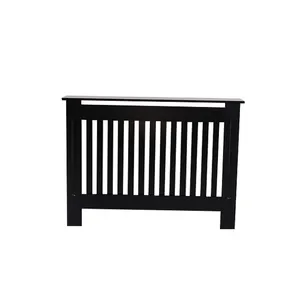 Modern Style Custom Size MDF Wooden Black Radiator Pipe Cover Heating Cabinet Protective Covers