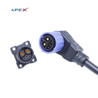 Connecteur femelle à verrouillage rapide étanche IP67 pour batterie lithium de véhicule électrique M25 2+4 30/40/50A avec contact en laiton