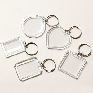 Cadre photo avec logo imprimé numérique clair personnalisé bon marché porte-clés en plastique porte-clés photo en acrylique à insertion transparente vierge - Product Image 3