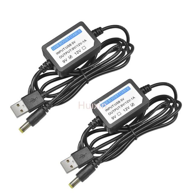 Module USB Charge Power Boost Cable DC 5V To 9V/12V 1A 2.1x5.5mm Step UP Converter Adapter USB Cable With Boost Component