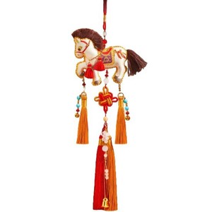 Ciondolo Mascotte Cavallo Dunhuang 2026 per Bambini, Ornamento Creativo in Poliestere da Appendere - Product Image 5