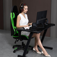 Chaise de jeu PC en cuir synthétique Accoudoirs fixes en PU Chaise de travail de style course de bureau pour logo d'ordinateur Chaise de jeu Silla Gamer